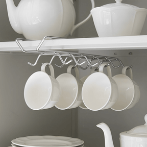 Suporte para Xícaras de Encaixar no Armário Cromado