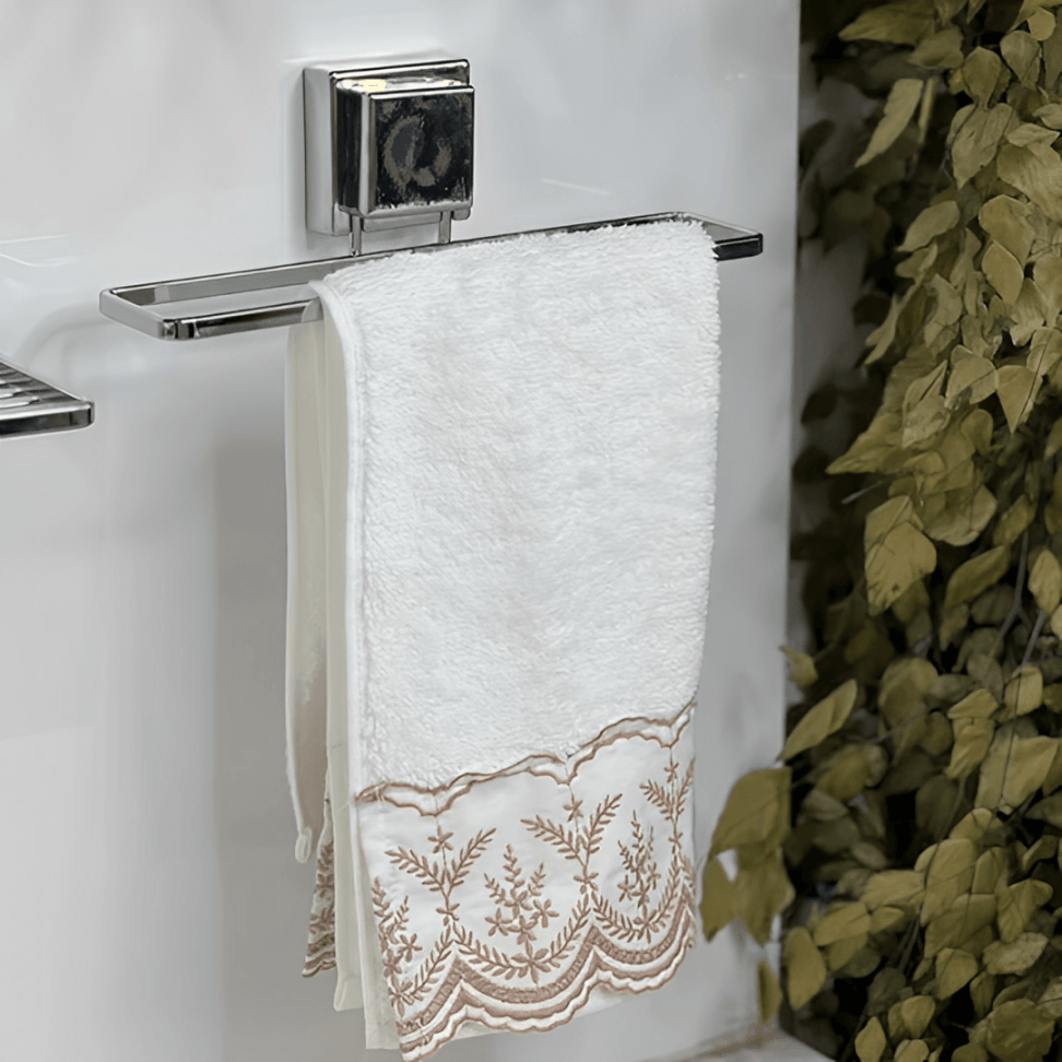 Toalheiro de Lavabo com Ventosa 25cm Aço Cromado