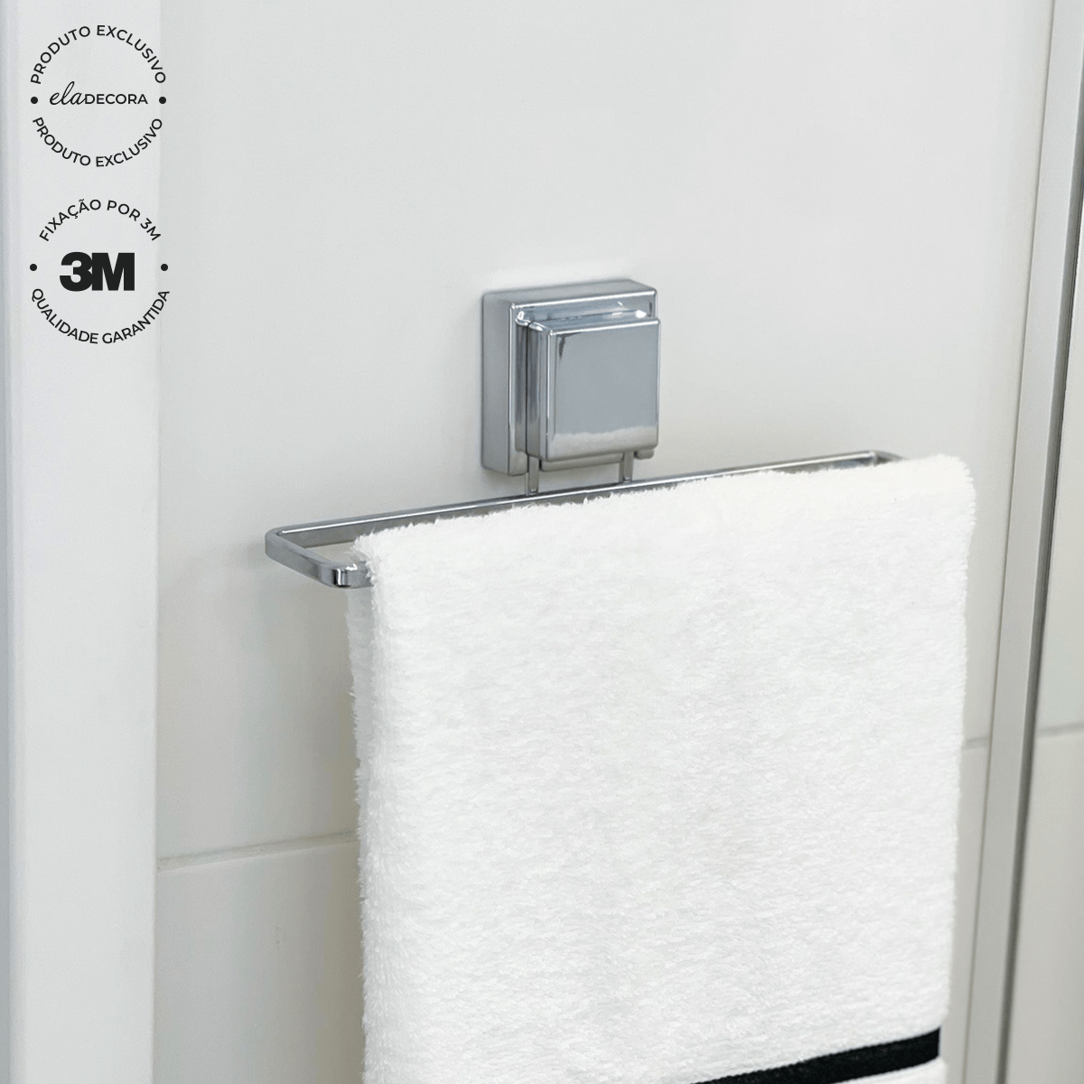 Toalheiro de Lavabo Fixação 3M 25cm Cromado