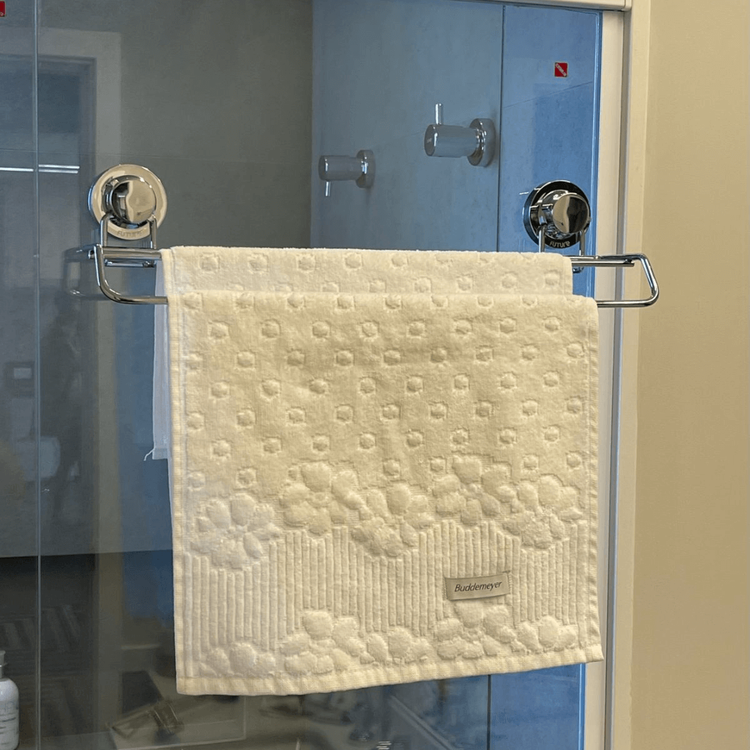 Toalheiro Duplo 45cm com Ventosa Cromado