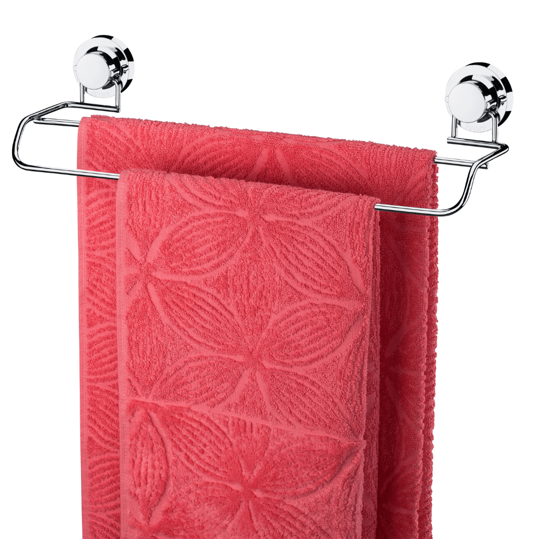 Toalheiro Duplo 45cm com Ventosa Cromado