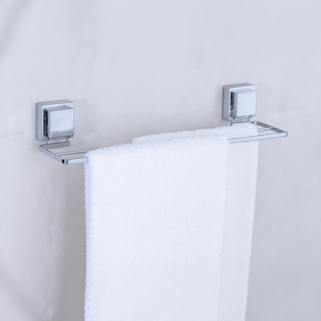 Toalheiro Duplo com Ventosa 45cm Cromado