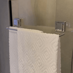 Toalheiro Duplo com Ventosa 45cm Cromado