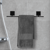 Toalheiro Porta Toalha de Banho de Piatina 3M Black Preto 50cm