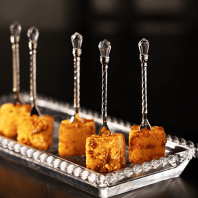 Travessa Cristal Pearl Bolinha - 30 cm