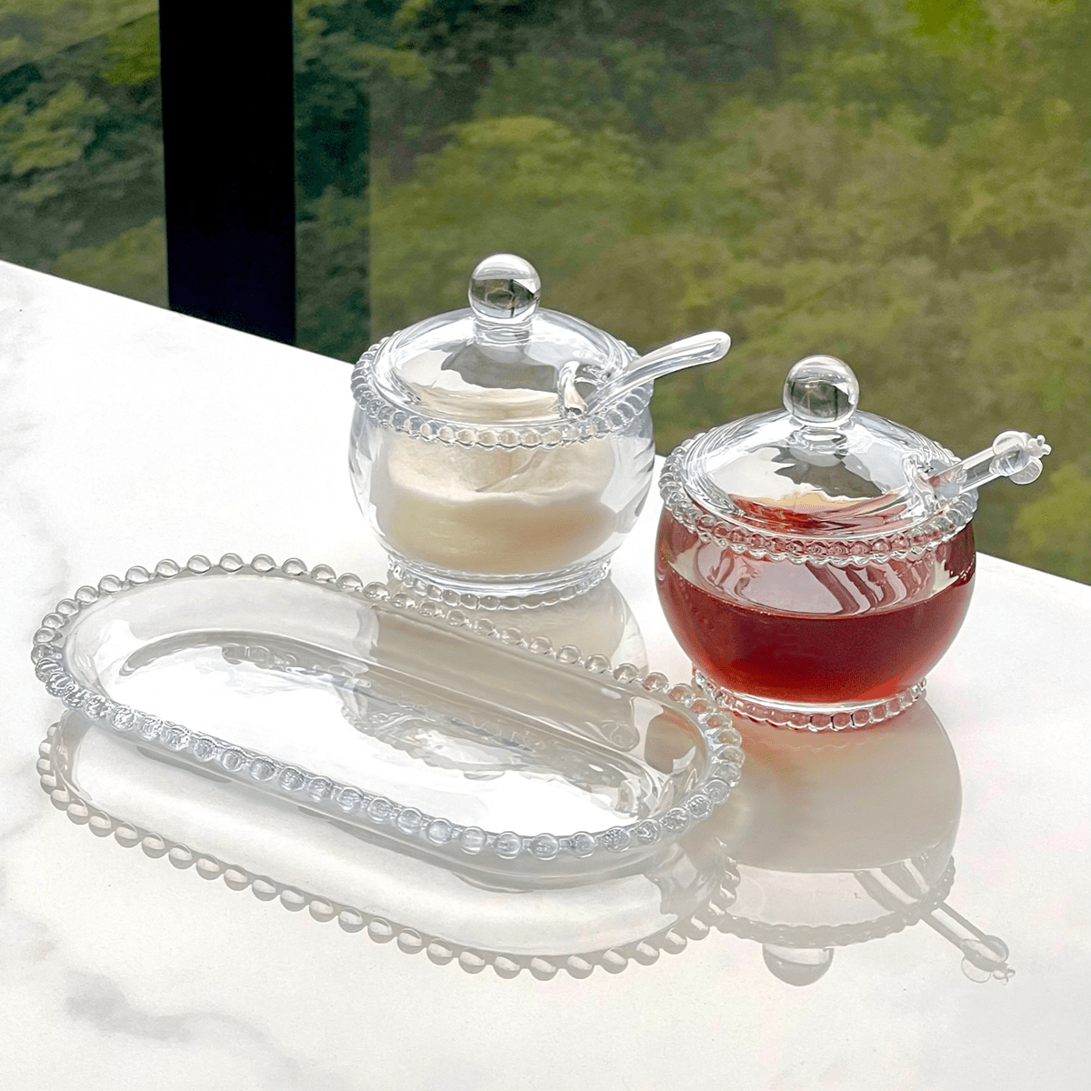 Travessa em Cristal de Chumbo Oval Pearl 24cm