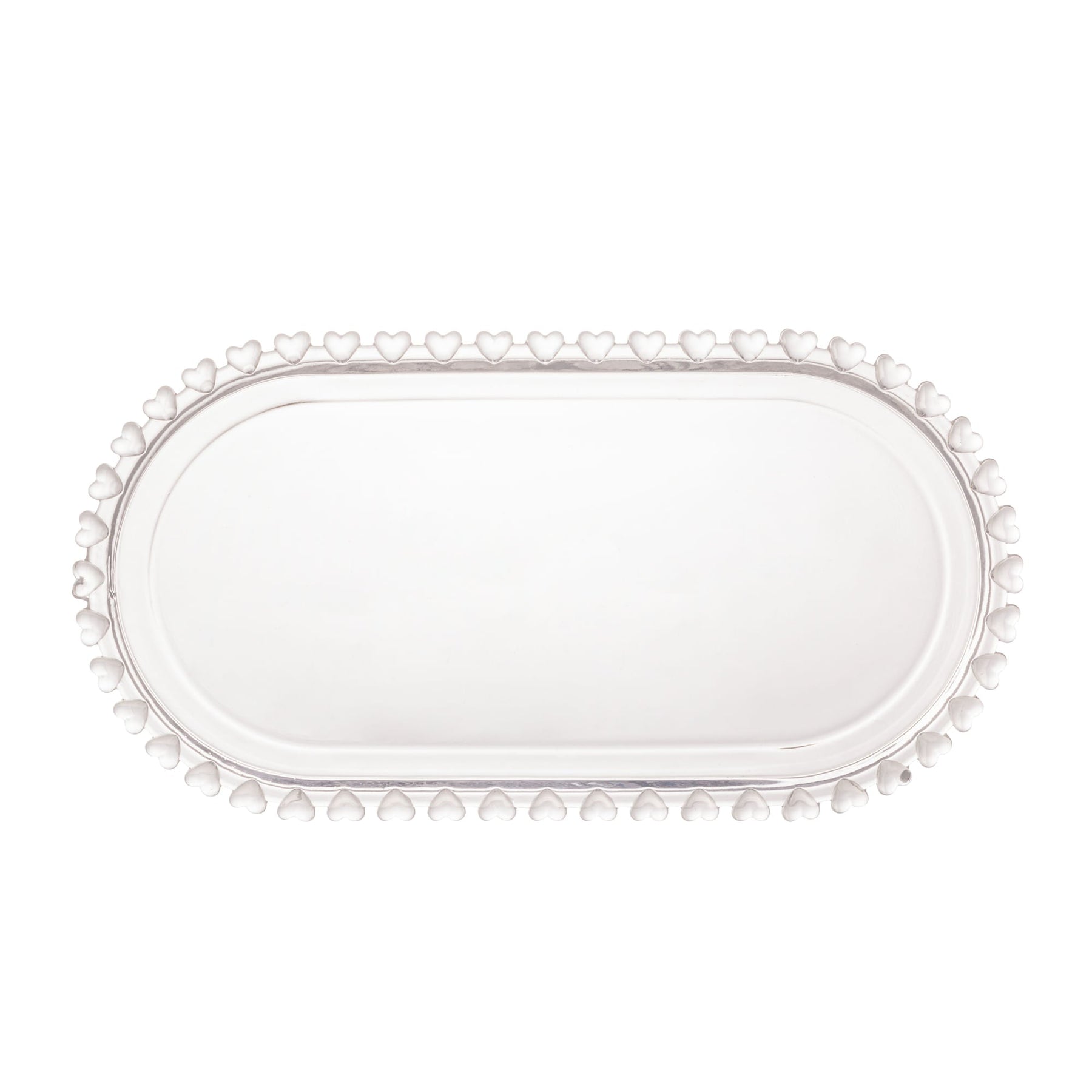 Travessa Oval Cristal de Chumbo Coração 25cm