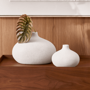 Vaso Decorativo em Cerâmica Cinza 15cm